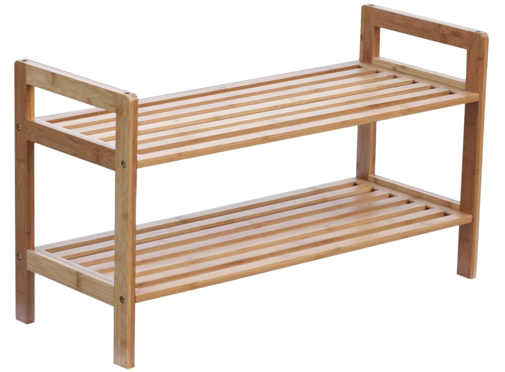 Oceanstar 2-Tier Bamboo Shoe Rack