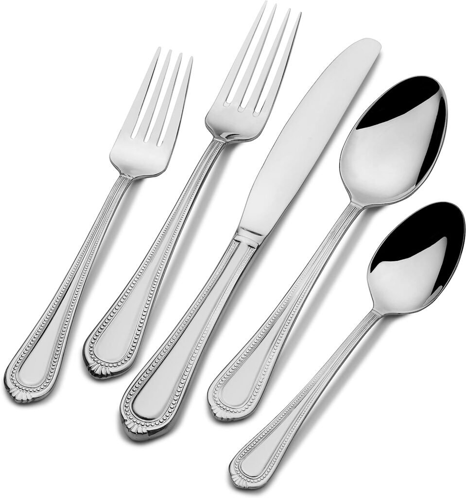 Mikasa Regent Bead 65 Piece Silverware Set