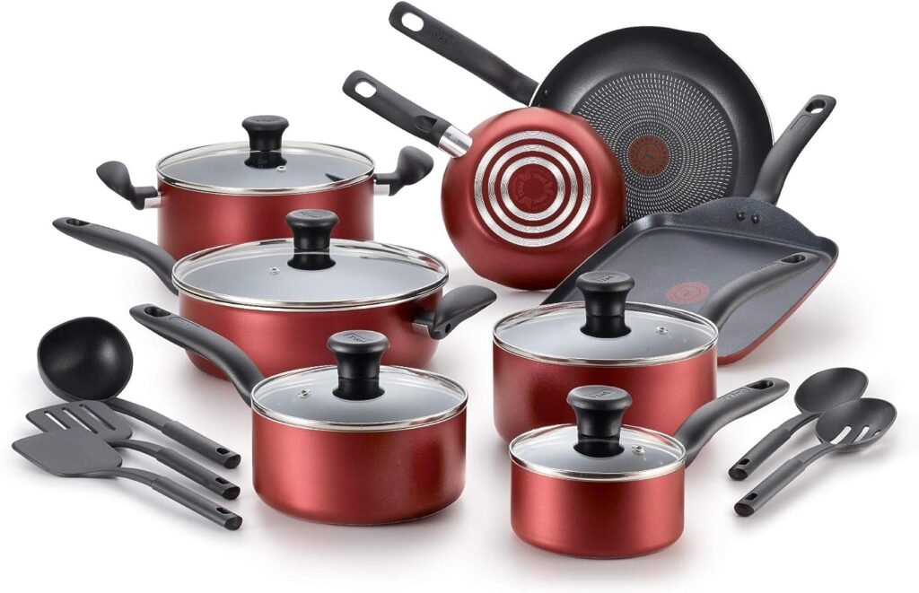 T-fal Initiatives Nonstick Cookware Set 18 Piece